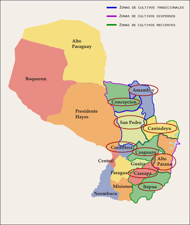 Paraguaya map
