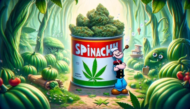 Cannabis - épinards - Popeye