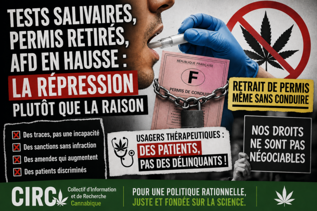 Tests salivaires cannabis, AFD