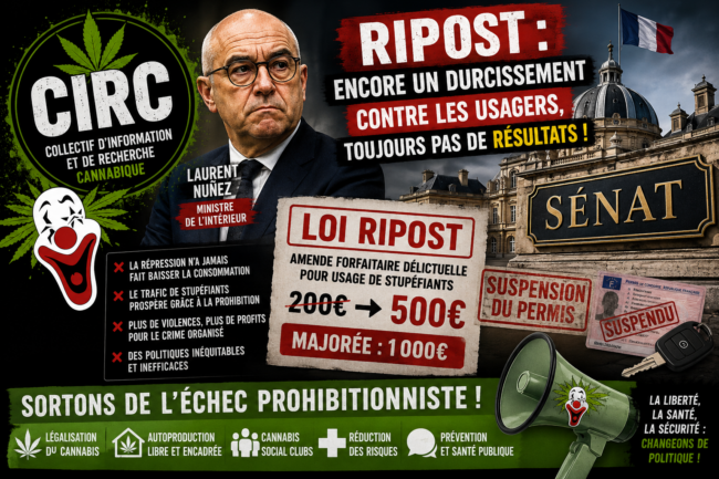 RIPOST – encore un durcissement contre les usagers